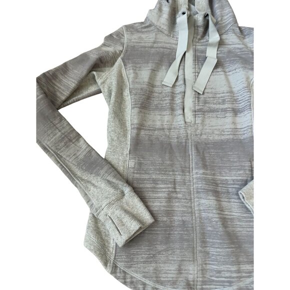 LULULEMON Gray Zip Hoodie Sweatshirt Size 8 - Picture 4 of 8